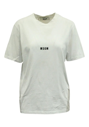 MSGM logo-print cotton T-shirt - White