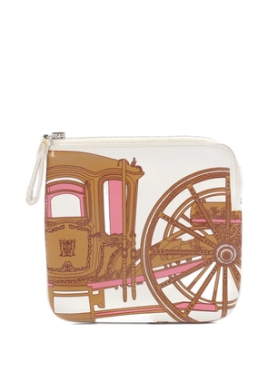 Hermès Pre-Owned 2019 Balade En Berline zip wallet - White