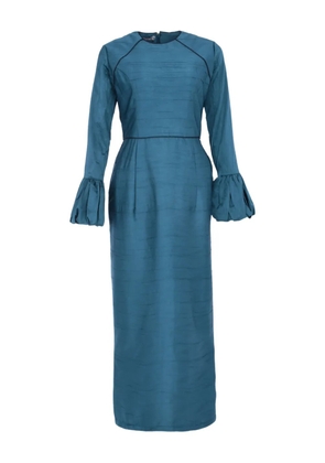Baruni Talia ruflle-cuffs maxi dress - Blue