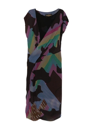 Vivienne Westwood Pre-Owned 2017-2018 geometric-pattern wrap dress - Black