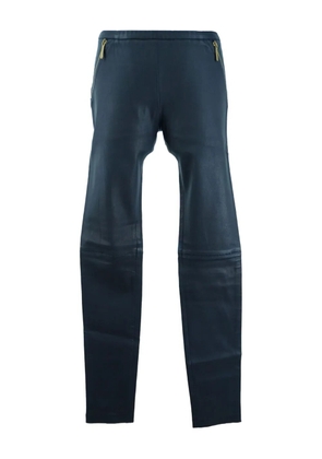 PUCCI Pre-Owned zip leather trousers - Blue