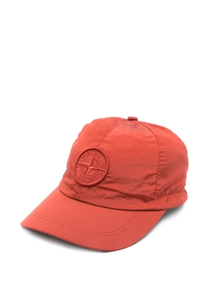 Stone Island logo-patch baseball cap - Red
