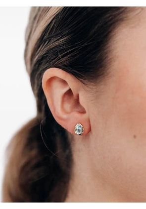 Anzie 14K yellow gold Mélia topaz earrings - Blue