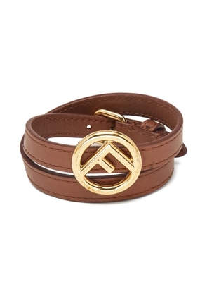 Fendi Pre-Owned logo-appliqué bracelet - Brown