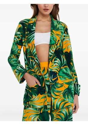 MYSTIQUE leaf-print blazer - Green
