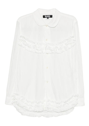 Black Comme Des Garçons ruffled shirt - White