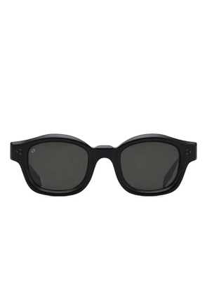 T Henri Eyewear V2 rectangular gold-detail sunglasses - Black