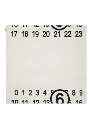 MM6 Maison Margiela Spiga Capsule Numbers-print scarf - White