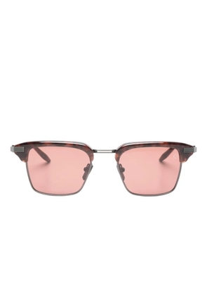 Akoni Euclid square-frame sunglasses - Brown