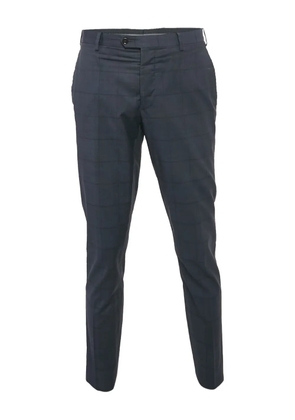 Giorgio Armani Pre-Owned check-pattern straight-leg trousers - Blue