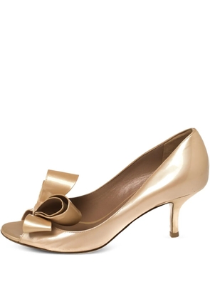 Valentino Garavani Pre-Owned 70mm bow-embellished pumps - Neutrals
