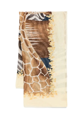 Ferragamo Pre-Owned 1980s printed scarf - Neutrals