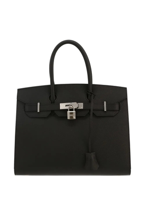 Hermès Pre-Owned padlock detail structured handbag - Black