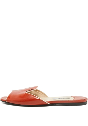 Prada Pre-Owned leather slides - Orange