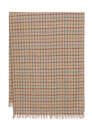 Valentino Garavani Pre-Owned 1980s checked scarf - Neutrals