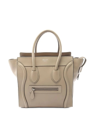 Celine Pre-Owned 2000s micro Luggage leather tote bag - Neutrals