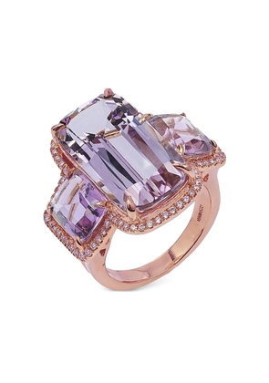 Goshwara 18K rose gold Gossip amethyst and diamond ring - Pink