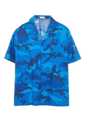 Valentino Pre-Owned camouflage cotton shirt - Blue