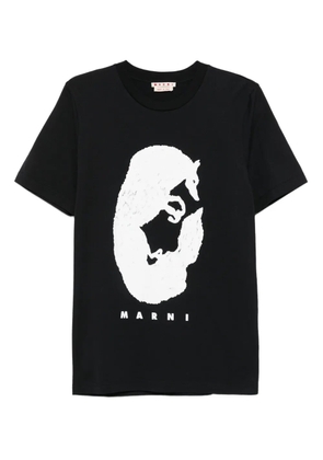 Marni fox-print T-shirt - Black