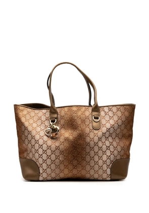 Gucci Pre-Owned 2000-2015 GG Lurex Heart Bit tote bag - Brown