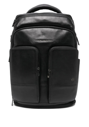 PIQUADRO zip-pocket backpack - Black