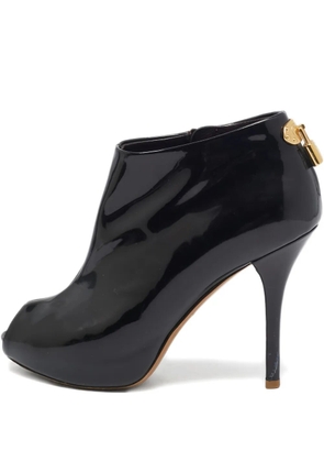 Louis Vuitton Pre-Owned 100mm Oh Really! patent leather peep-toe ankle boots - Red