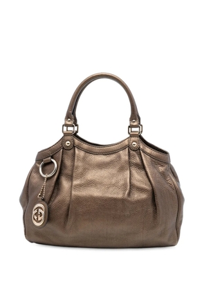Gucci Pre-Owned 2016-2025 Medium Metallic Calfskin Sukey tote bag - Brown
