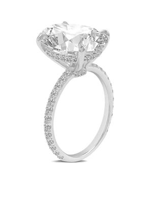 Tilla 14K white gold Accented lab-grown diamond ring - Silver
