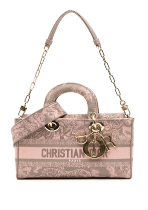 Christian Dior Pre-Owned 2023 Medium Canvas Embroidered Toile De Jouy Lady D Joy satchel - Grey