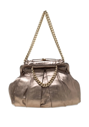 Christian Louboutin Pre-Owned pleated zip-fastening shouldert bag - Brown