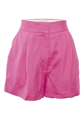 SANDRO pleated crepe shorts - Pink