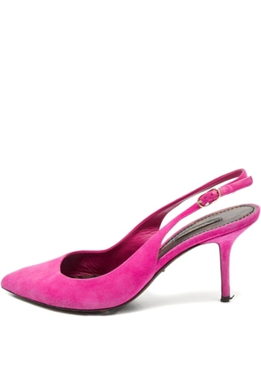 Dolce & Gabbana Pre-Owned 80mm pointed-toe slingback heeled pumps - Pink