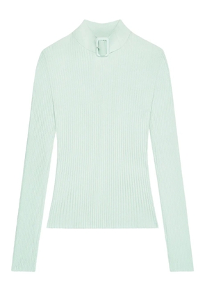 Courrèges buckle-neck ribbed sweater - Green