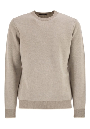 Peserico crew-neck ribbed sweater - Neutrals