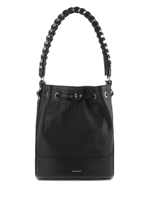Zanellato Monda' braided-handle bucket bag - Black