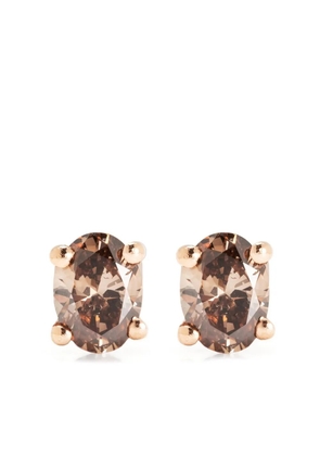Wouters & Hendrix Gold 18kt rose and yellow gold diamond stud earrings