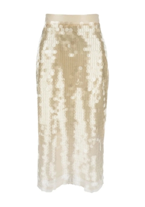 Lorena Antoniazzi sequin-embellished midi skirt - White