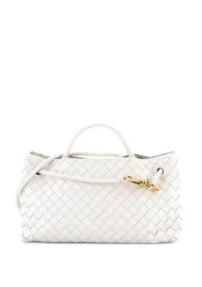 Bottega Veneta Pre-Owned Andiamo East West Top Handle Bag Intrecciato Nappa Small satchel - White