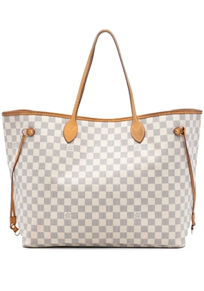 Louis Vuitton Pre-Owned 2011 Damier Azur Neverfull GM tote bag - White
