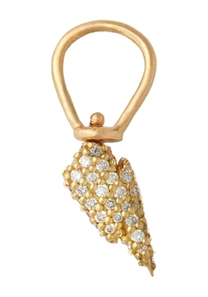 Marla Aaron 18K yellow gold diamond Allstone Itty Bitty Lightening Bolt pendant