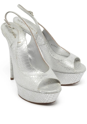 Casadei platform peep-toe sandals - Silver
