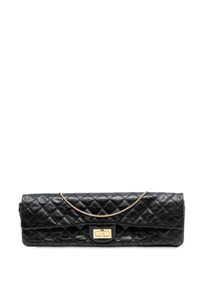CHANEL Pre-Owned 2008-2009 Reissue 2.55 Quilted Glazed Calfskin East West Single Flap shoulder bag - Black