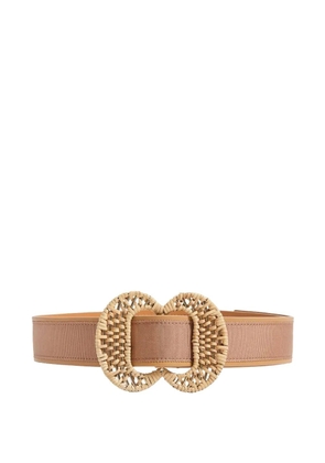 Pamela Munson woven buckle belt - Neutrals