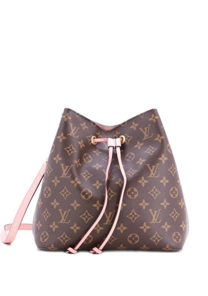 Louis Vuitton Pre-Owned NeoNoe Handbag Monogram Canvas with Leather MM bucket bag - Brown