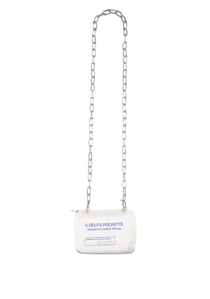 Doublet egg-carton chain messenger bag - White