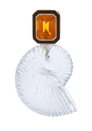 Dezso 18K rose gold Nautilus quartz and citrine pendant - Pink