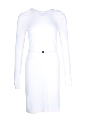CHANEL Pre-Owned long-sleeved cashmere dress - White