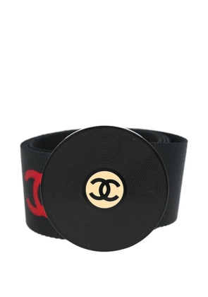 CHANEL Pre-Owned 2004 record-motif belt - Black