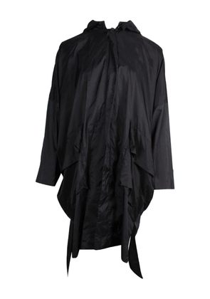 Issey Miyake Pre-Owned hooded raincoat - Black