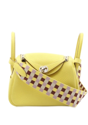 Hermès Pre-Owned 2022 Mini Taurillon Clemence Lindy satchel - Yellow